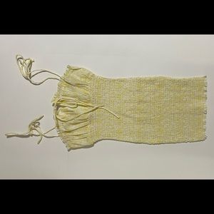 Yellow and white body con dress